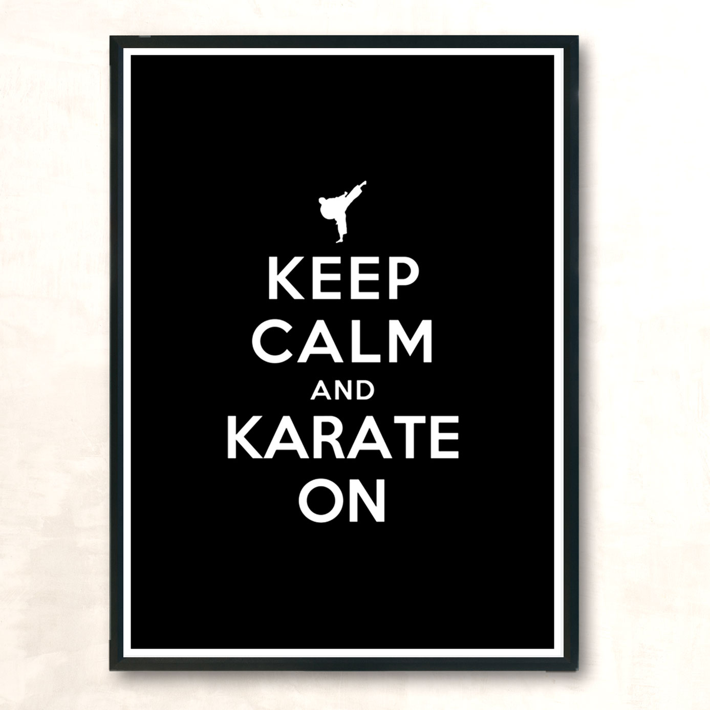 Keep Calm And Karate On Modern Poster Print