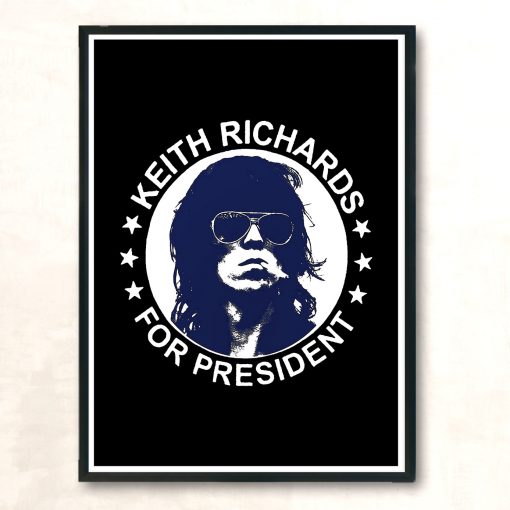 Keith Richards For President Vintage Wall Poster