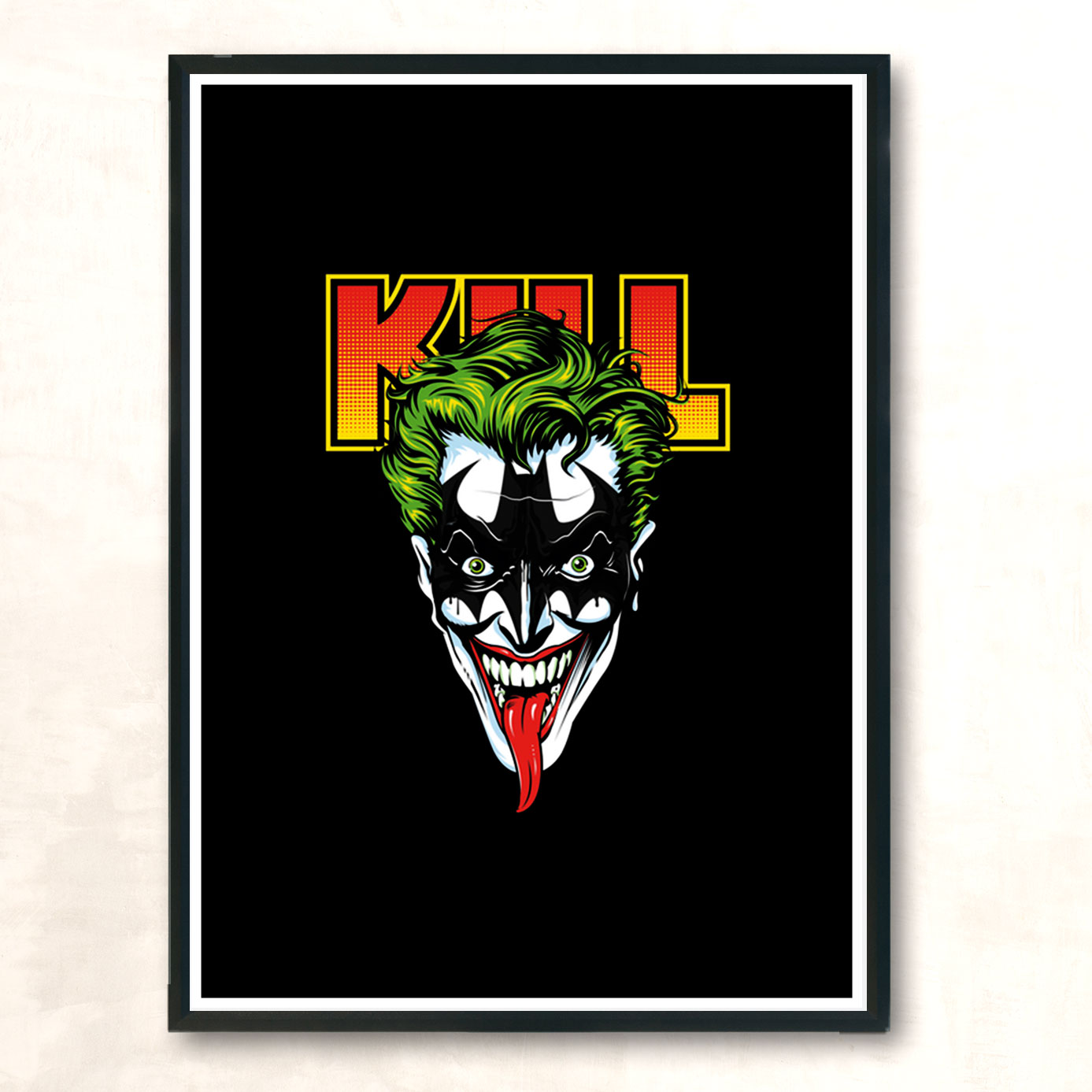 Kiss The Bat Modern Poster Print