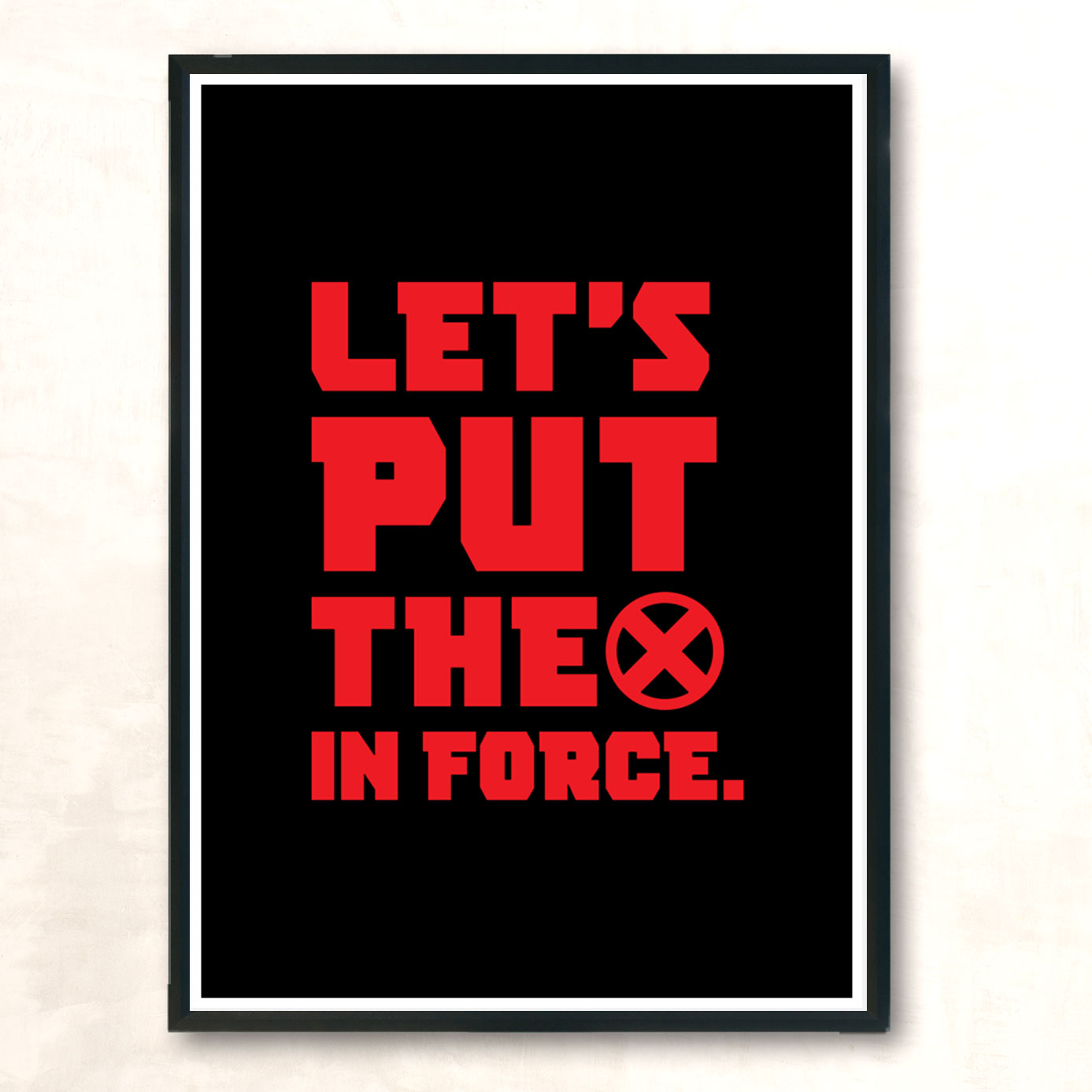 Lets Put The X In Force Red Like Santa Modern Poster Print