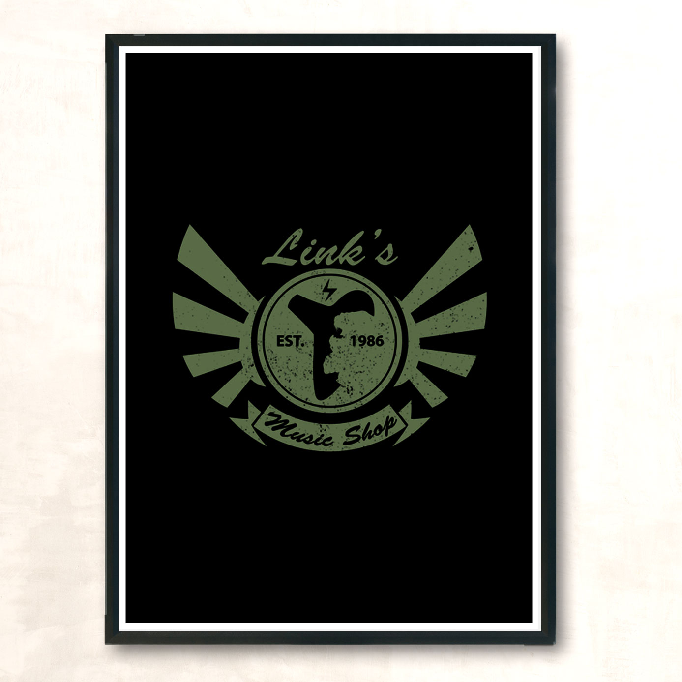Links Music Shop Modern Poster Print