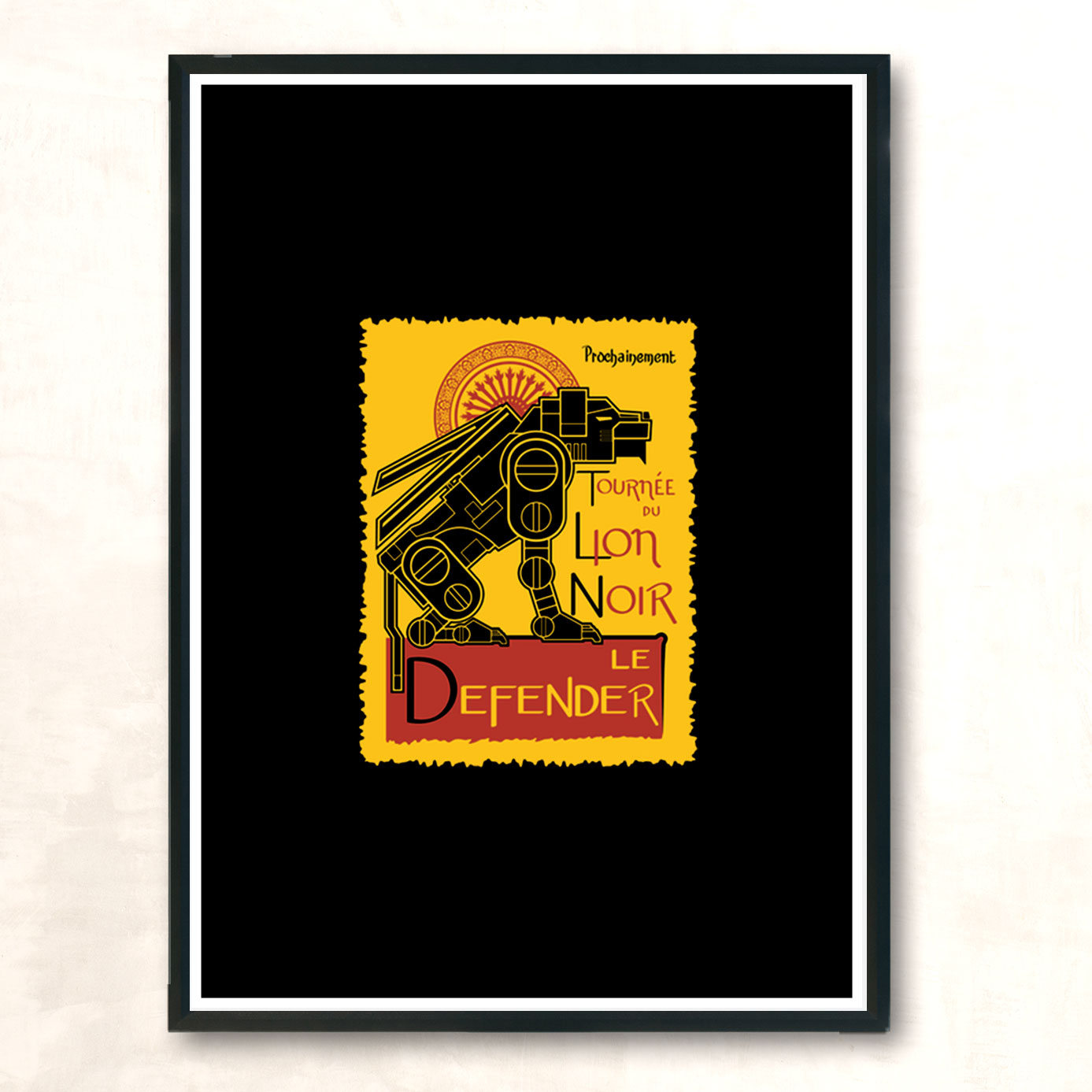 Lion Noir Modern Poster Print