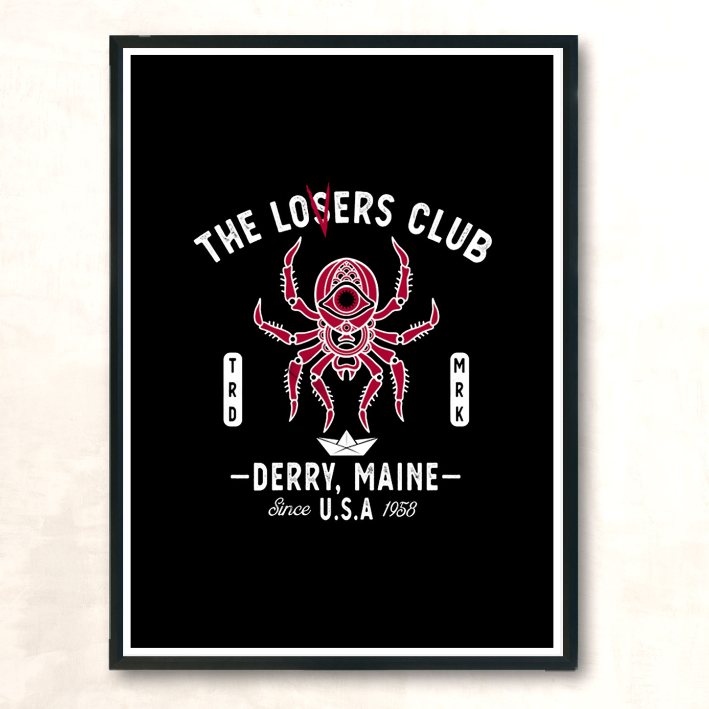 Losers Club Spider Tattoo Goth Horror Modern Poster Print