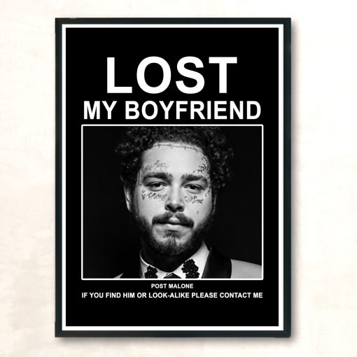 Lost My Boyfriend Post Malone Vintage Wall Poster