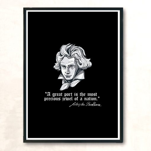Ludwig Van Beethoven German Composer T Shirt Vintage Wall Poster