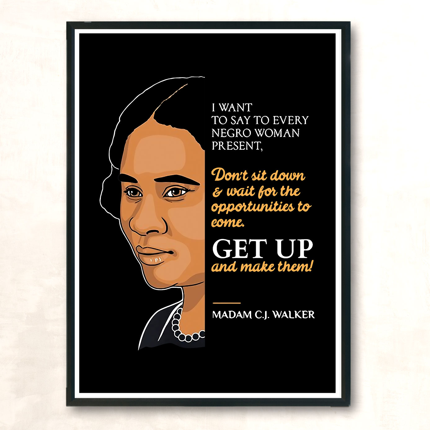 Madam Cj Walker Get Up Vintage Wall Poster