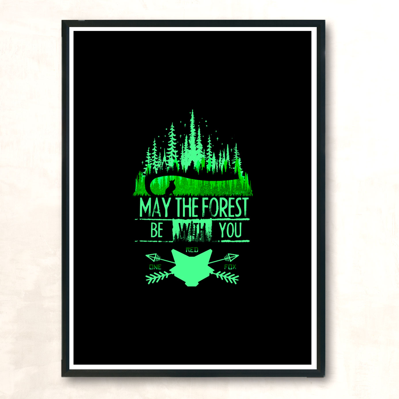 May The Fox Modern Poster Print