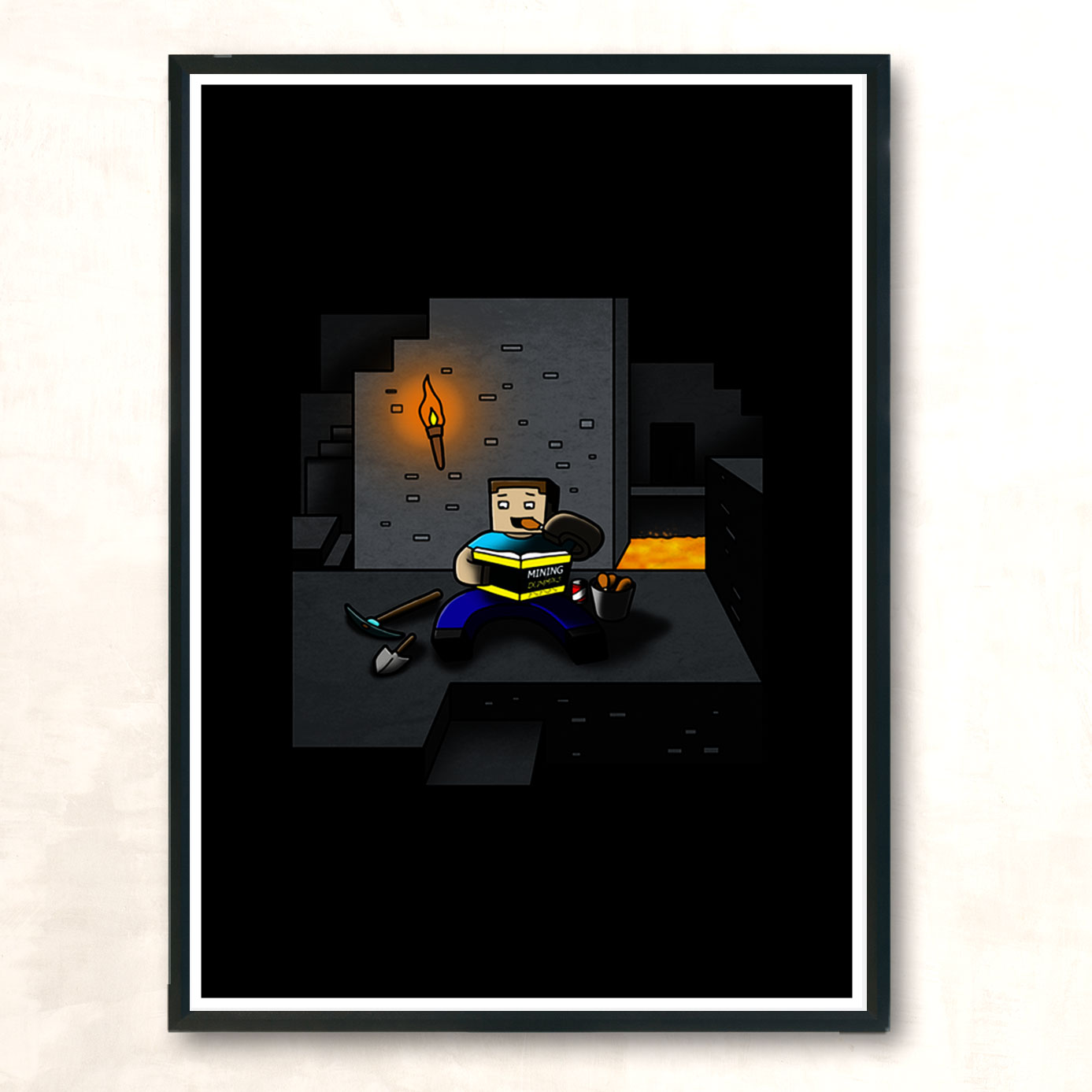 Mining For Dummies Modern Poster Print