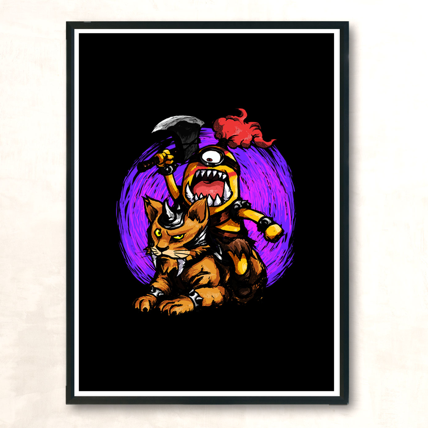 Miniorc Rider Modern Poster Print