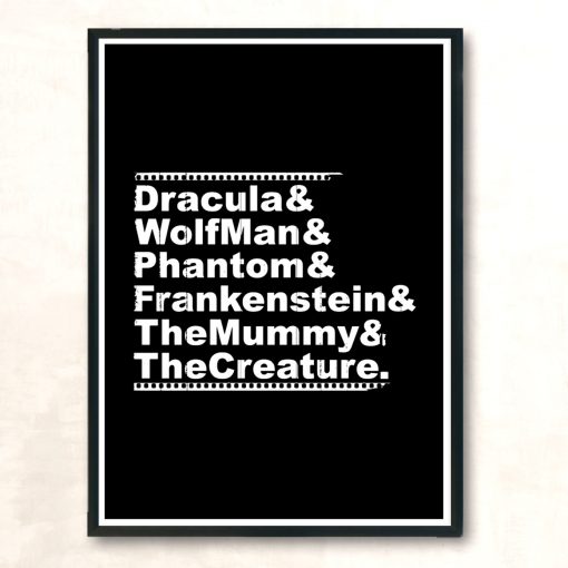 Monster List Modern Poster Print