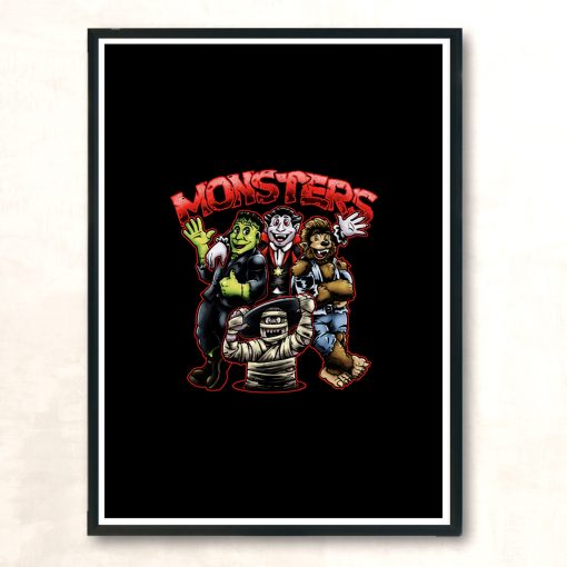 Monsters Modern Poster Print