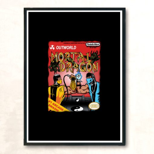 Mortal Dragon Modern Poster Print