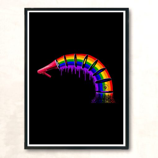 Musical Record Rainbow Modern Poster Print
