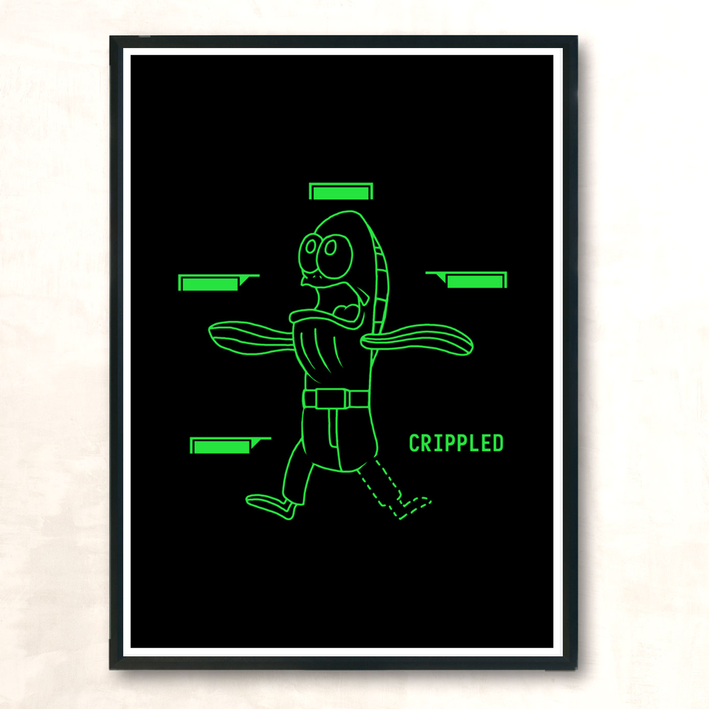 My Irradiated Leg Modern Poster Print