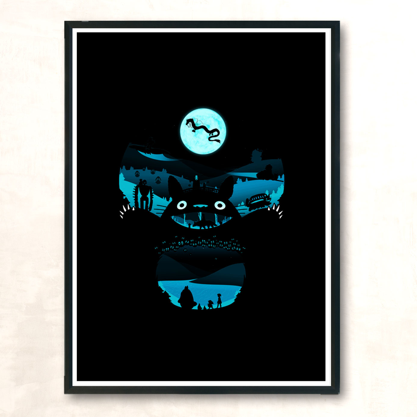 My Nighttime Friends New Modern Poster Print