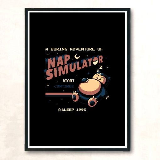 Nap Simulator Modern Poster Print