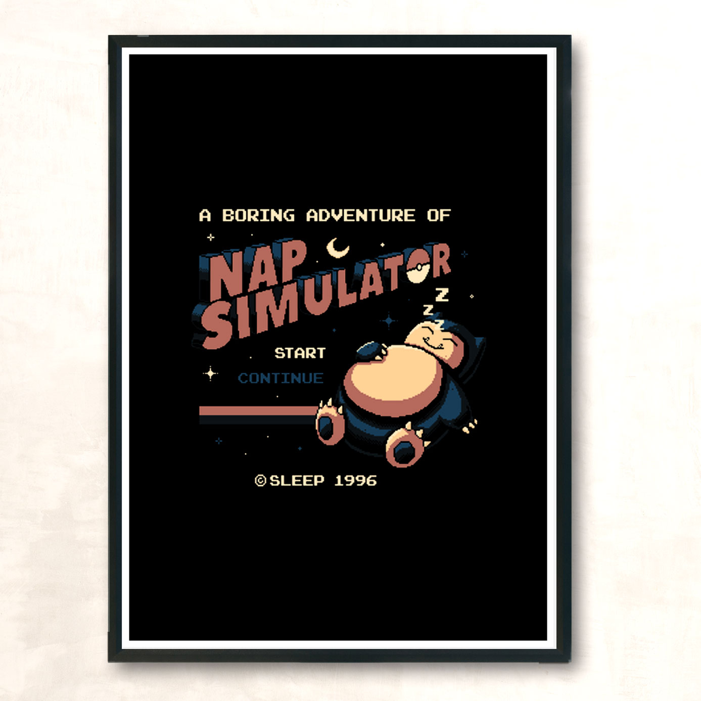 Nap Simulator Modern Poster Print