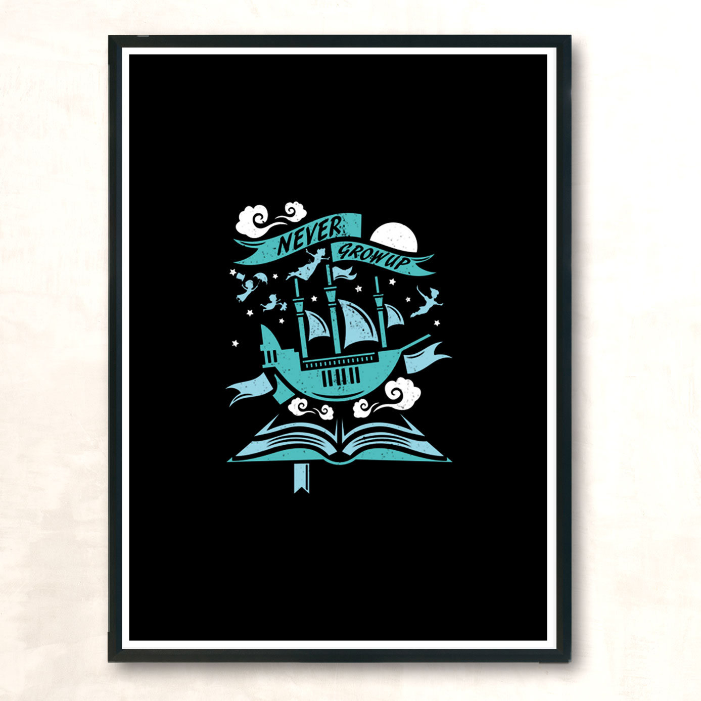 Never Grow Up Modern Poster Print