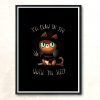 Nightmare Kitty Modern Poster Print