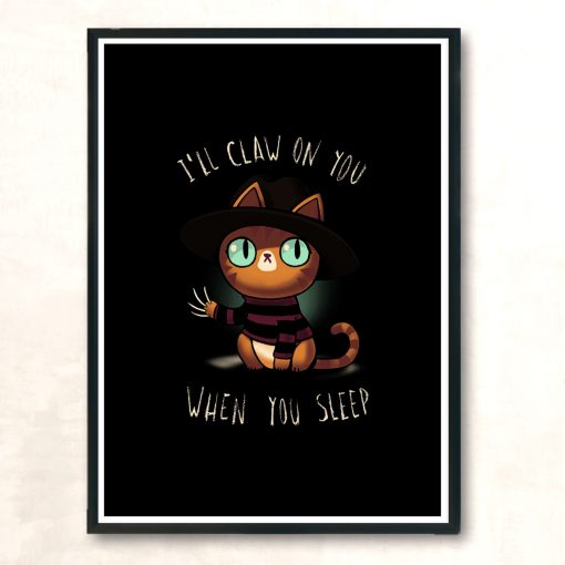 Nightmare Kitty Modern Poster Print