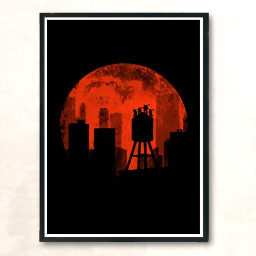 Ninja Moon Modern Poster Print