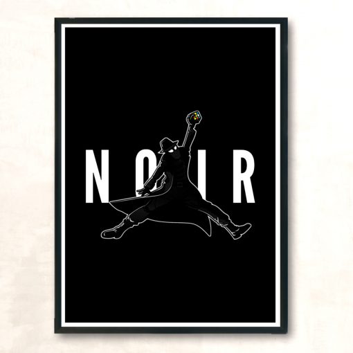 Noir Jordan Modern Poster Print