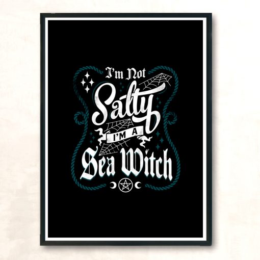 Not Salty Witch Funny Goth Modern Poster Print
