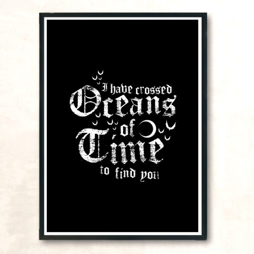 Oceans Of Time Vampire Vintage Distressed Gothic Horror Modern Poster Print