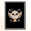 Owl Mail Of Leaves Modern Poster Print