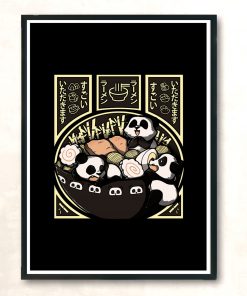 Panda Ramen Modern Poster Print