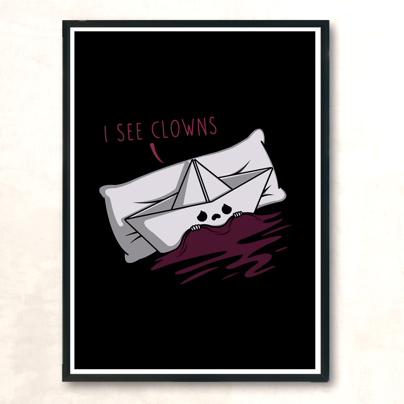 Paper Boat Modern Poster Print