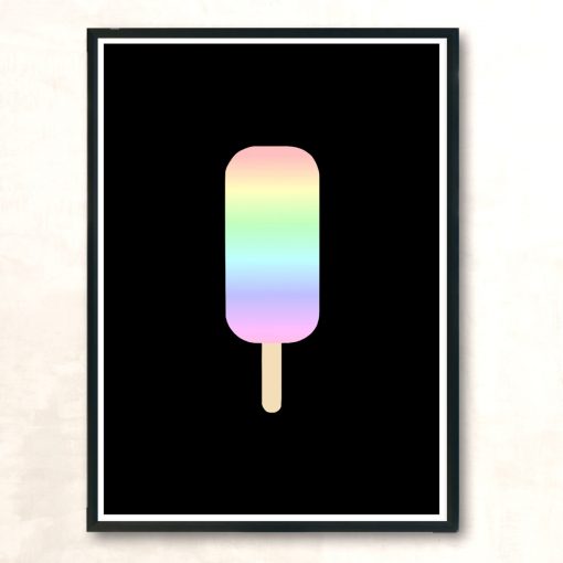 Pastel Rainbow Icecream Pop Modern Poster Print