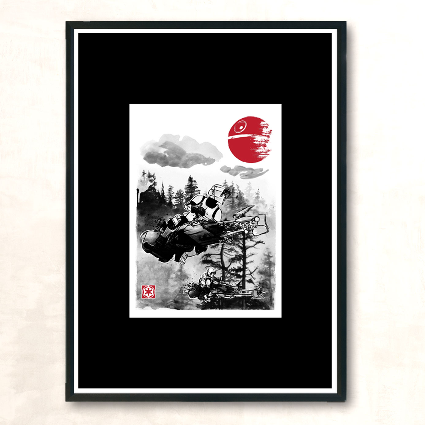 Patrolling The Endor Modern Poster Print