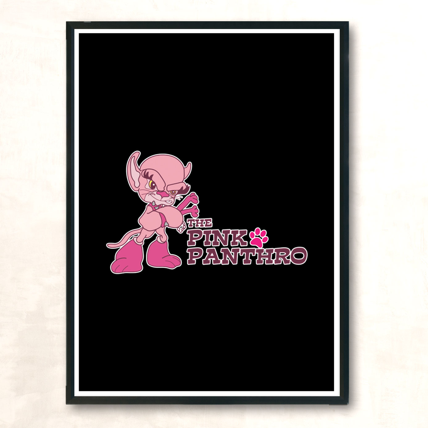 Pink Panthro Modern Poster Print