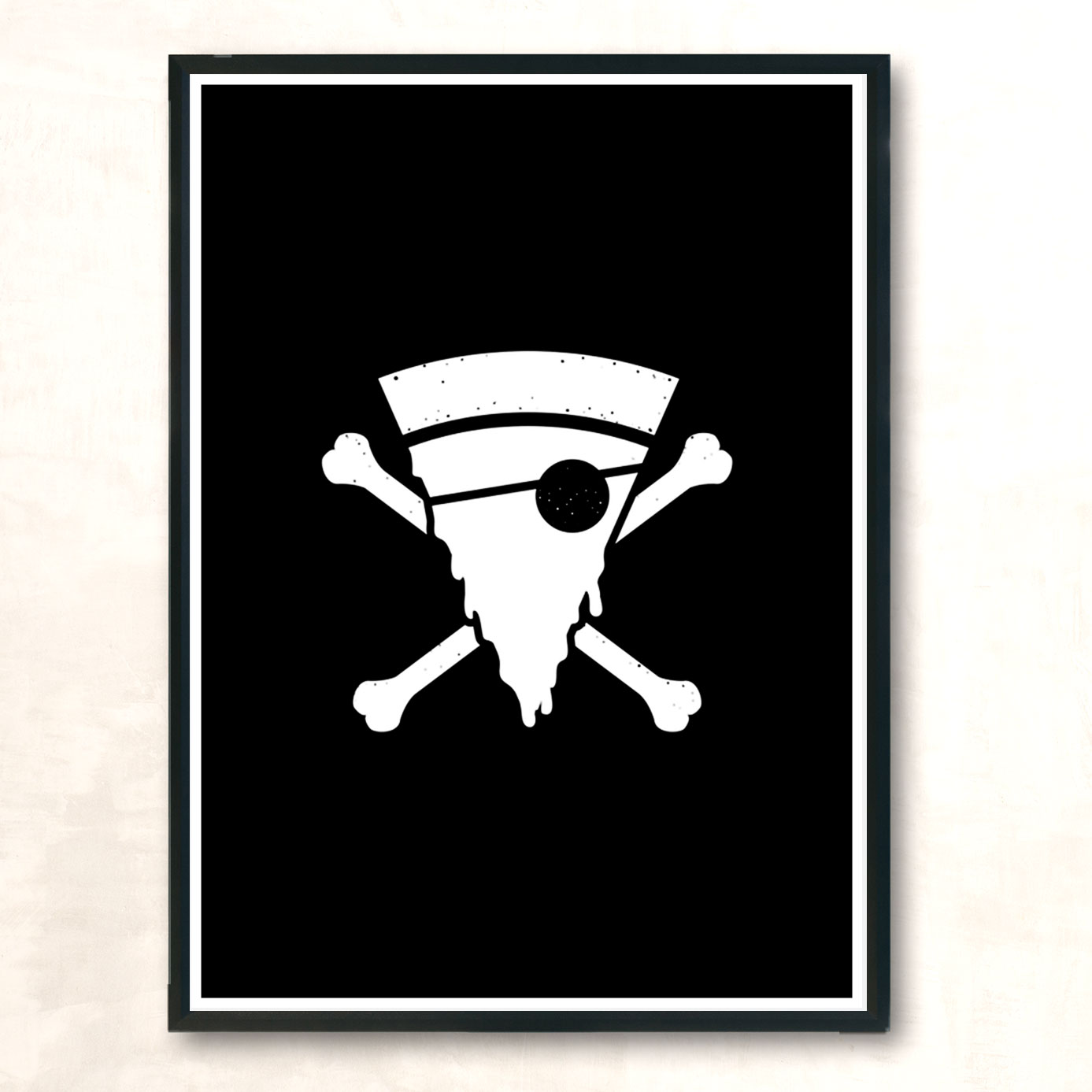 Pirate Pizza Modern Poster Print