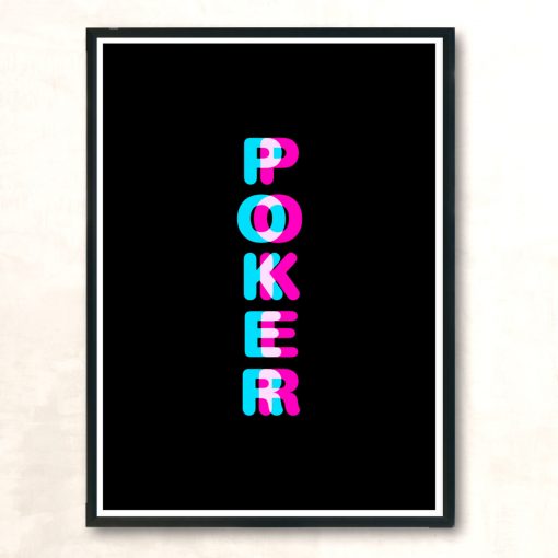 Poker 3d Effect Modern Poster Print