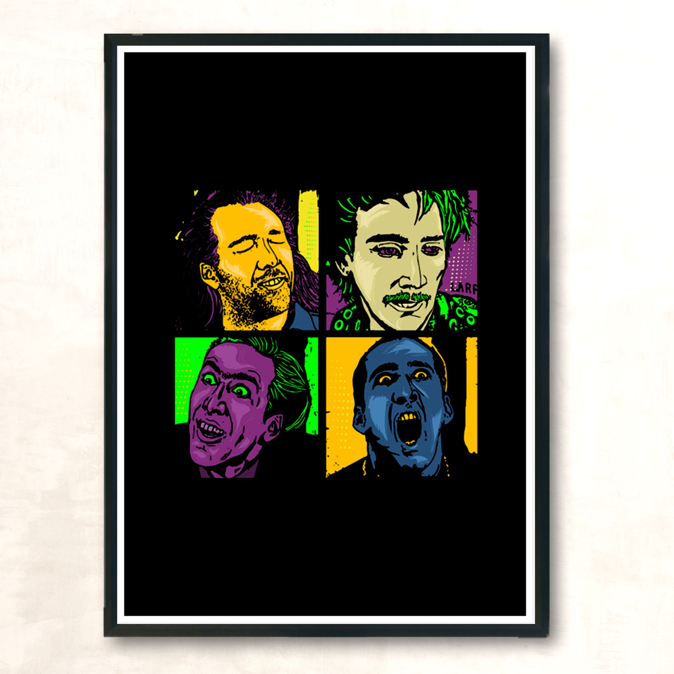 Pop Cage V2 Modern Poster Print