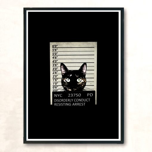 Prisoner Cat Modern Poster Print