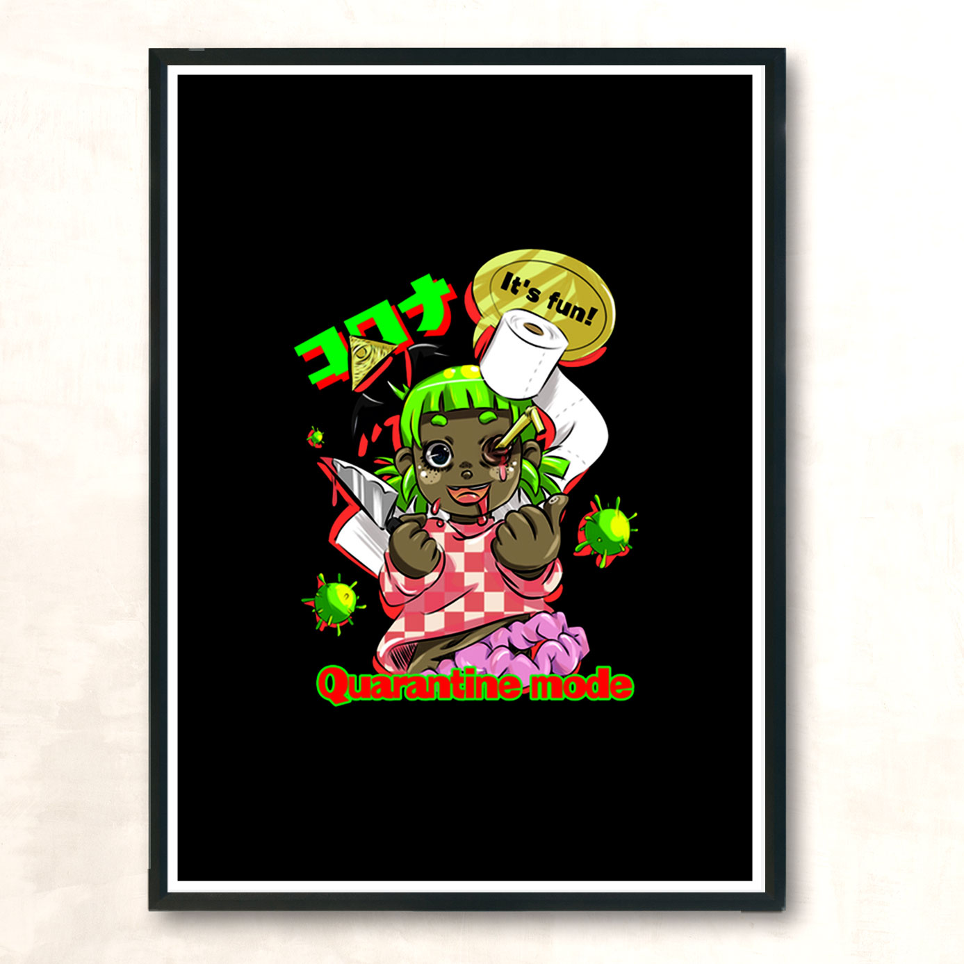 Quarantine Mode Modern Poster Print