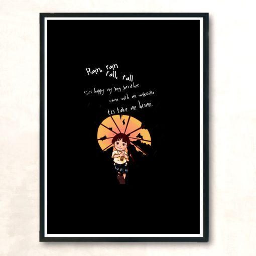 Rain Rain Fall Fall Modern Poster Print