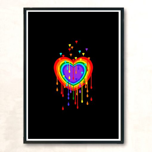 Rainbow Love Modern Poster Print