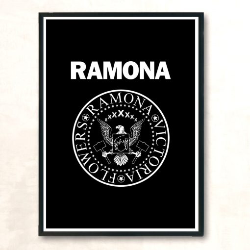 Ramona White Modern Poster Print
