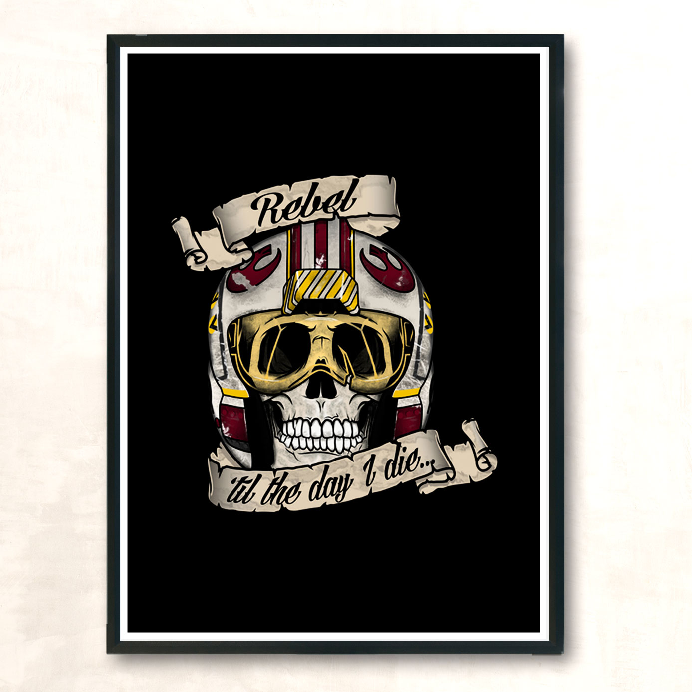 Rebel til The End Modern Poster Print