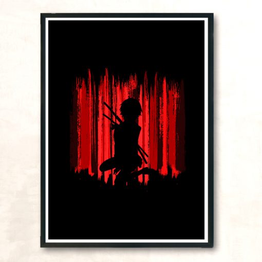 Red Lady Modern Poster Print