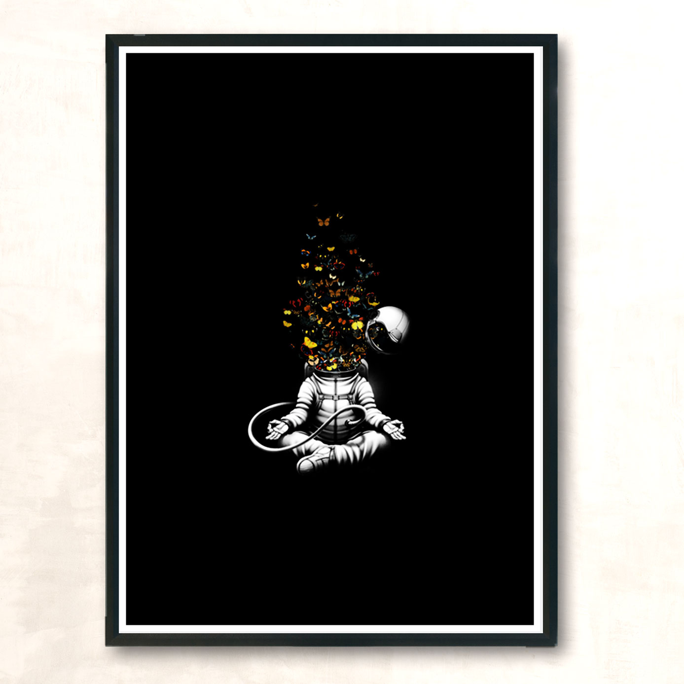 Release Meditation Butterfly Collage Modern Poster Print