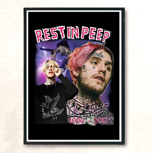 Rest In Lil Peep Vintage Wall Poster