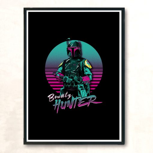 Retro Bounty Hunter Modern Poster Print