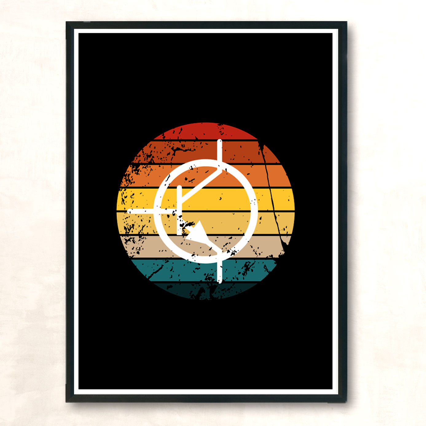 Retro Electronics Modern Poster Print