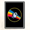 Retro Space Flying Modern Poster Print