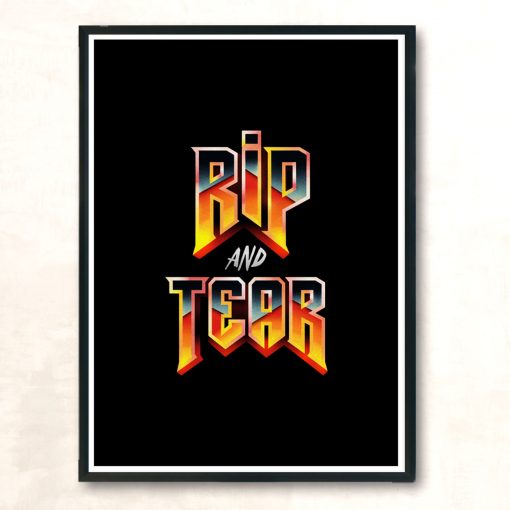 Rip And Tear V2 Modern Poster Print